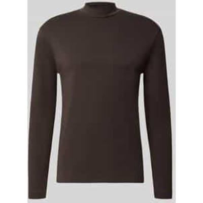 Shirt met lange mouwen met opstaande kraag model 'MORITZO'