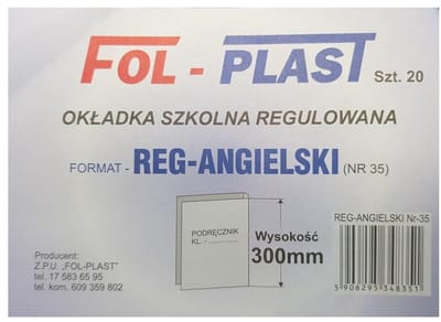 Verstelbare kaft voor schoolboek NR 35 (20 stuks) - Okładka na podr regulowana NR 35 (20szt)