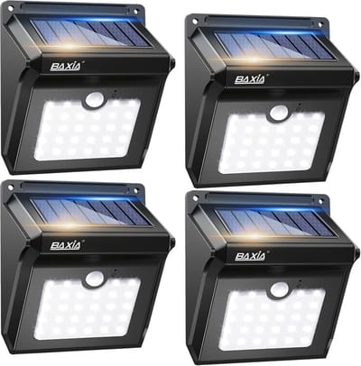 Draadloze Solar Buitenlampen met Bewegingssensor, 4 Stuks