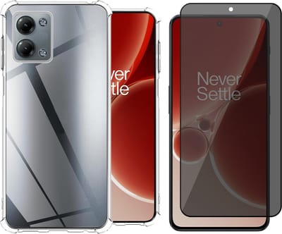 Hoesje geschikt voor OnePlus Nord 3 - Privacy Screenprotector Volledig Dekkend Glas - Shockproof Transparant
