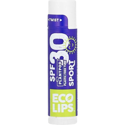 Eco Lips, Sport, Lippenbalsem met UV-bescherming, SPF 30, 4,25 g (0,15 oz)