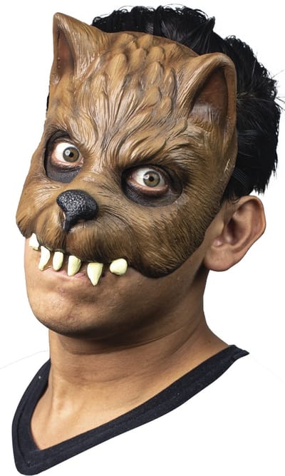 Partychimp Weerwolf Masker Halloween Half Masker Wolf voor bij Halloween of Carnaval Kostuum Volwassenen - Latex - One size