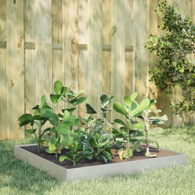 vidaXL - Plantenbak - verhoogd - 100x100x18,5 - cm - roestvrijstaal