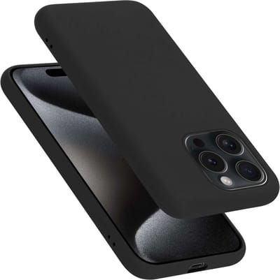 Cadorabo Hoesje geschikt voor Apple iPhone 15 PRO in LIQUID ZWART - Beschermhoes gemaakt van flexibel TPU silicone Case Cover