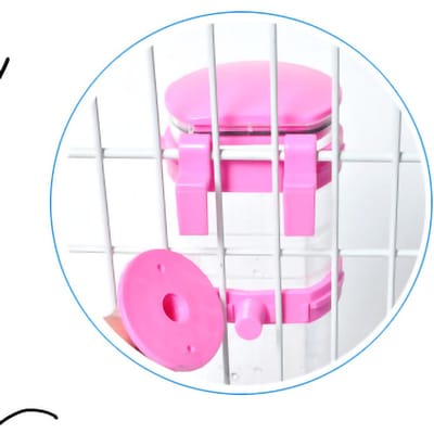 Distributeur d'eau pour chien, bouteille automatique suspendue pour animaux de compagnie, pour petits et moyens chiens et chats rose