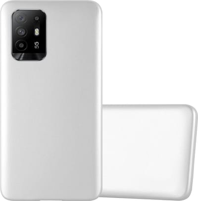 Cadorabo Hoesje geschikt voor Oppo A94 5G in METALLIC ZILVER - Beschermhoes gemaakt van flexibel TPU silicone Case Cover