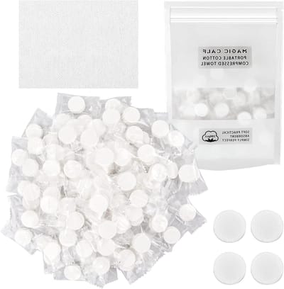 100 stuks gecomprimeerde katoenen handdoeken, gecomprimeerde handdoek, draagbare gecomprimeerde handdoek, magische - ShopVlot