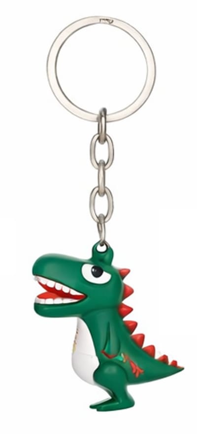 Dino Sleutelhanger 3D – T-Rex Tyrannosaurus Groen – Dinosaurus Rugzak Hanger – Tas Accessoire