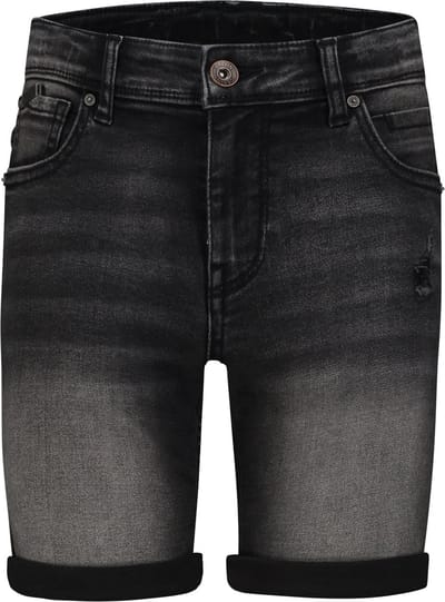 Ballin Amsterdam Denim short with damaging Jongens Jeans - Denim Dark Grey - Maat 12