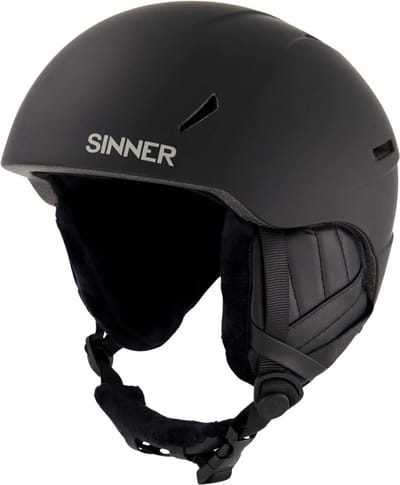 SINNER Crest Unisex Skihelm - MATTE Zwart - Maat S, 50-54 cm