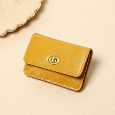 Porte-monnaie style vintage, mini portefeuille, petite pochette à monnaie avec porte-cartes, accessoire de mode pour femme, étui à cartes mini porte-monnaie jaune