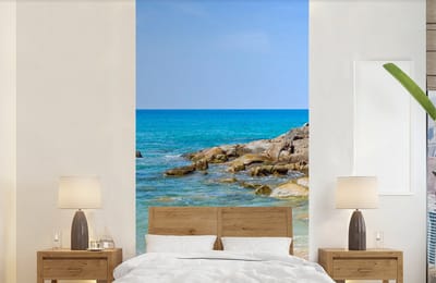 Behang - Fotobehang Strand - Zee - Tropisch - Zomer - Breedte 120 cm x hoogte 240 cm