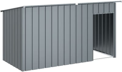 Hondenhok - Buiten - Bench - Ren - Weerbestendig - Kennel - Rek - Antraciet