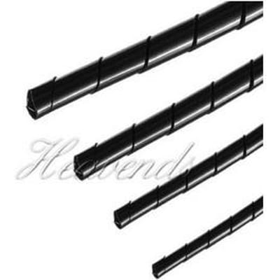 2m Spiraalkabelwikkel Tidy Verbergen Binddraadbeheer PC TV THUISKANTOOR 6mm Zwart black