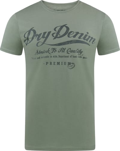 riverso Heren T-Shirt RIVLeon regular fit Groen S Ronde Hals Volwassenen - gemaakt van 100% katoen