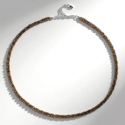Zilveren ketting van rookkwarts, Brazilië 44,53 ct