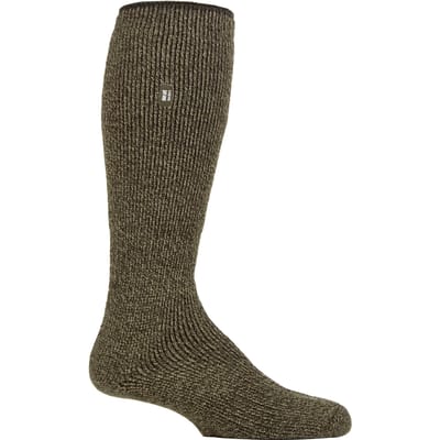 Heat Holders - Kniehoge herensokken van merinowol - Khaki