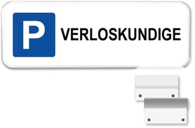 Parkeerbord Verloskundige - Weerbestendig Aluminium - 40x15 cm - Bevestiging: Met muur-/ wandmontage beugels