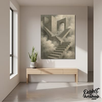 Labyrinth of Light & Shadow - Wanddecoratie 60x80 cm - Aluminium - Luxe Kunst aan de Muur