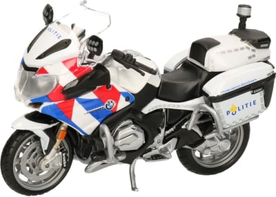 Maisto model motor BMW politie - wit - schaal 1:18 - 12x5x8 cm - speelgoed motor