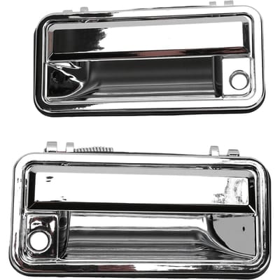 2 stuks Volledig Metalen Buitendeurklinken met Vervangbare Sluitcilinder voor Chevy C1500 C2500 C3500 K1500 K2500 K3500 Tahoe gray