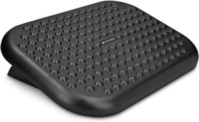 Verstelbare Voetensteun - Ergonomische Ondersteuning - Comfortabel Werken - Traploos Kantelbaar - 45 x 34 cm - Zwart