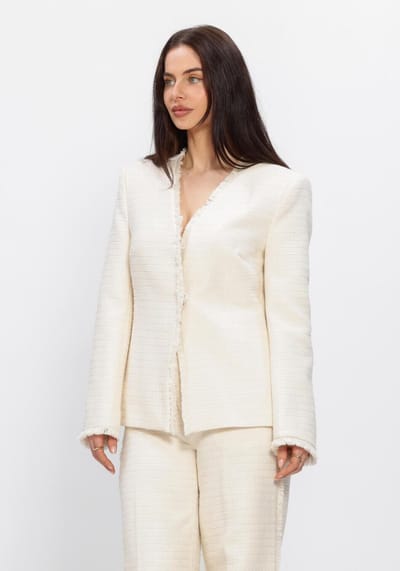 INWEAR Cheyanneiw Blazer Blazers Dames - Creme - Maat 38