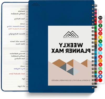 Planner 2025 - Agenda Organizer - Productiviteit Verhoging - Ongedateerd Dagelijks Wekelijks - A4 - Marineblauw