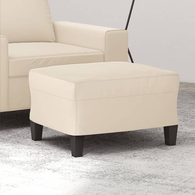 vidaXL - Voetenbank - 60x50x41 - cm - microvezelstof - beige