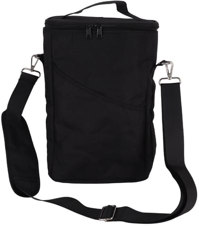 Dailygoods - Geïsoleerde koeltas, draagtas voor 2 flessen, draagbare draagtas met schouderband, champagnekoeler voor op reis, feest, Kerstmis