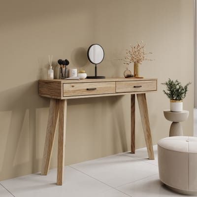 Meubella - Falero - Kaptafel - Eikenpatroon - 103x35x75 cm