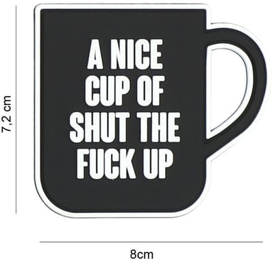 Embleem 3D PVC A nice cup zwart