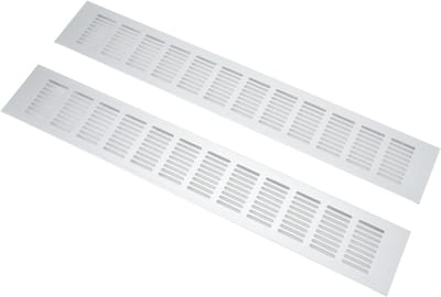 Ventilatieopening Set - Rooster Afdekking - Kast Ventilatie - Duurzaam Aluminium - 80 x 500mm - Zilverkleurig