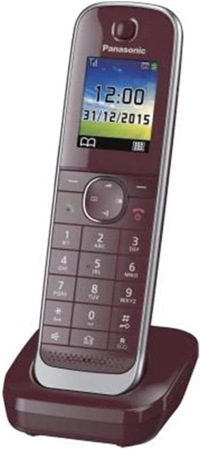 Draadloze Telefoon - Extra Handset - Thuis Bellen - Nummerherkenning - 15 x 12 x 8 cm - Wijnrood