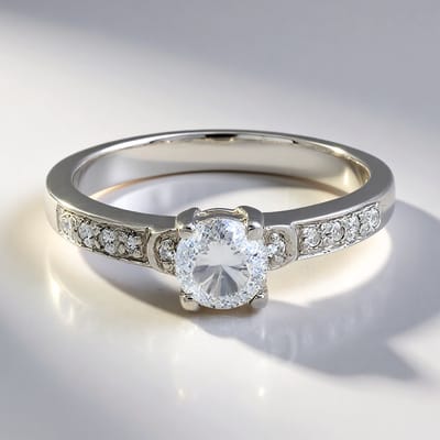 Cavill - Zilveren ring 925 Sterling met 0 43 ct spectroliet en 0 057 ct witte topaas - Elegant rond geslepen edelstenen - Maat 17