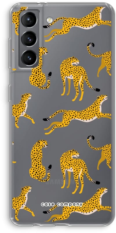 Case Company® - Hoesje geschikt voor Samsung Galaxy S21 hoesje - Luipaard - Soft Cover Telefoonhoesje - Bescherming aan alle Kanten en Schermrand