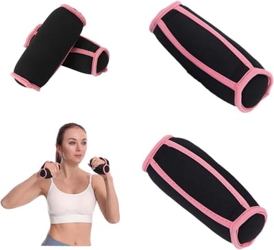 Zachte Handgewichten van 1 LB (0.45 kg) voor Fitness, Jogging en Krachttraining met Polsbanden en Gewicht Cuffs