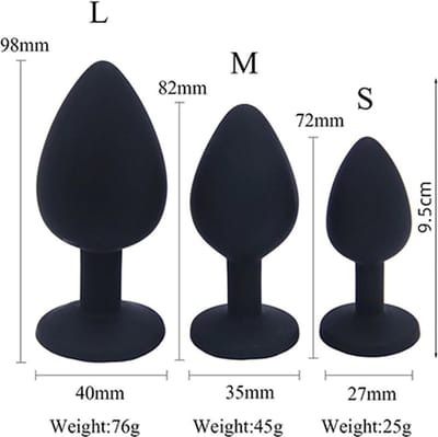 Buttplug - Siliconen - Voor mannen en vrouwen - Medium - Zwart
