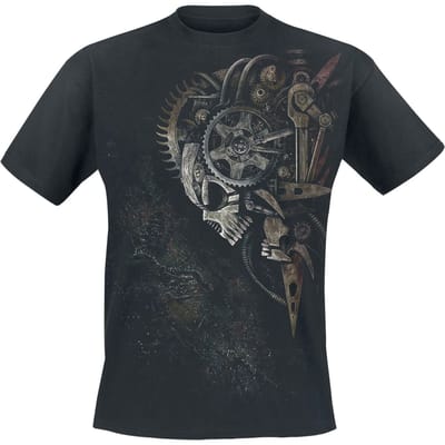Spiral - Gothic T-shirt - Diesel Punk - S tot 4XL - voor Mannen - zwart
