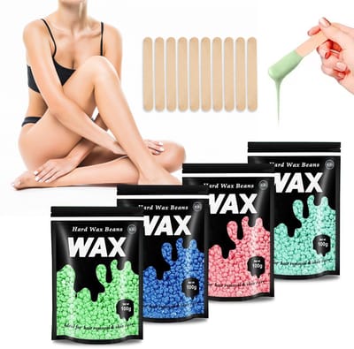 Bailanta® Ontharingswax – Wax Parels – 4x100 Gram Wax Beans - Incl. 20 Wax Spatels – Volledige Lichaamsontharing – Wax bonen