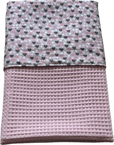 baby deken kinderwagen deken wieg deken baby roze hartjes 60 x 90 cm