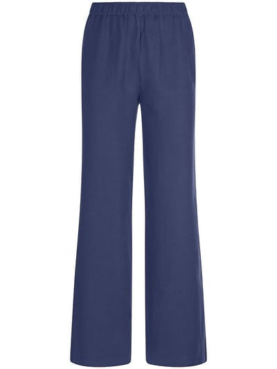 Comfortbroek pasvorm Cornelia 100% linnen Van Peter Hahn blauw
