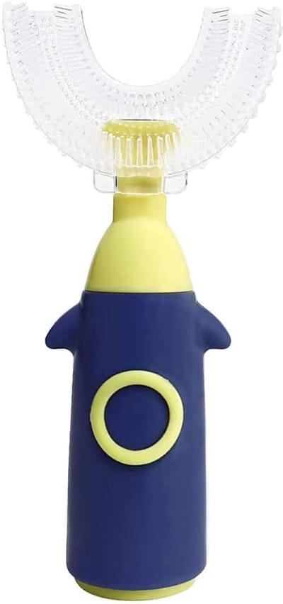 Kinder Tandenborstel - U-vorm Borstel - Dagelijkse Mondzorg - 360 Graden Reiniging - 106mm x 57mm - Groen Blauw Roze