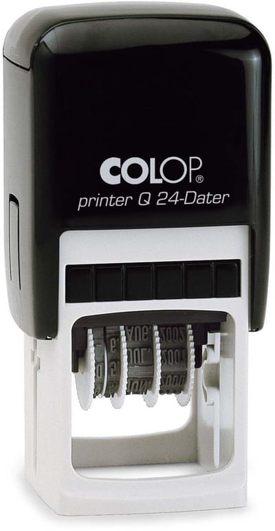 Colop Printer Q24/D Groen - Stempels - Datum stempel Nederlands - Stempel afbeelding en tekst