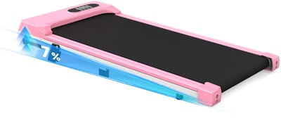 3 in 1 loopband - Loopband met 7% helling - Elektrische 2,5 pk loopband - 1-8 km/u verstelbaar - Oppervlak 38,5 x 94 cm - Roze