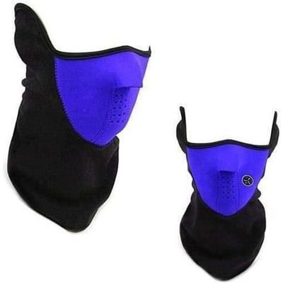 Masque d'équitation - C493E - Anti froid - Bleu - Vélo - Paintball bleu