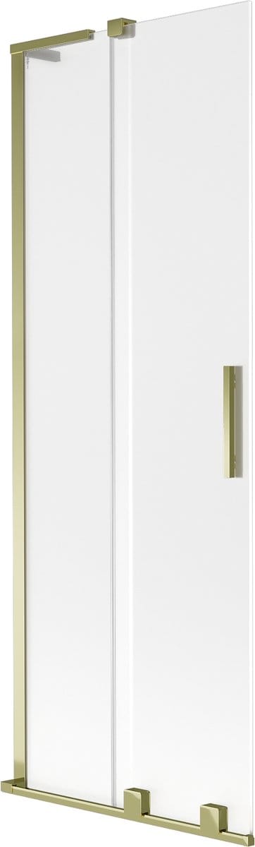 Mexen Velar L badwandpaneel 2-delig schuifbaar 70 x 150 cm, matglas, goud - 896-070-003-31-50