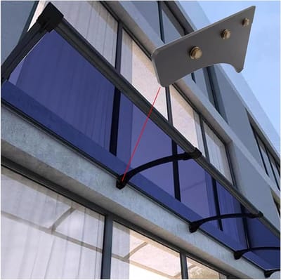Buiten Luifel - Regenbescherming Deur - Bescherming Buiten - Duurzaam Polycarbonaat - 45x400cm - Transparant