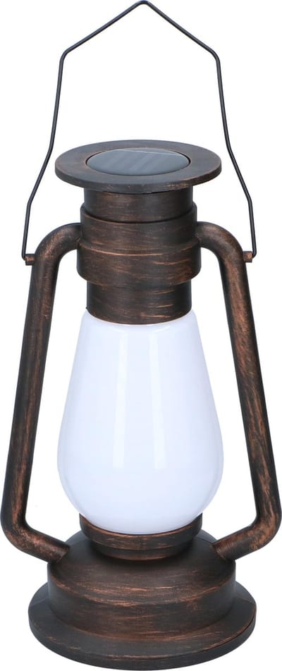 Grundig Solar Tuinverlichting - Lantaarn - LED - Vlameffect