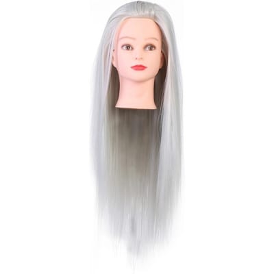 Tête de mannequin pour salon de coiffure, cosmétologie, outils de salon (gris) gray